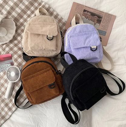 Mini Corduroy Backpack