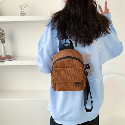 Mini Corduroy Backpack